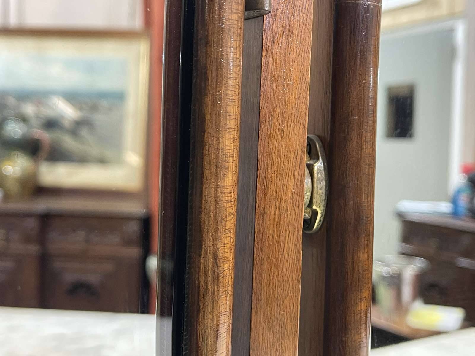 Psyche triptych, English, early 20th century, in mahogany