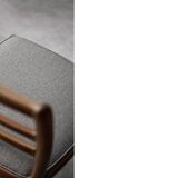 Vintage Mid-Century Danish Modern Elegant Teak & Grey Fabric Chairs, 1960s