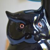 Vintage owl lamp 1980 ceramic holland