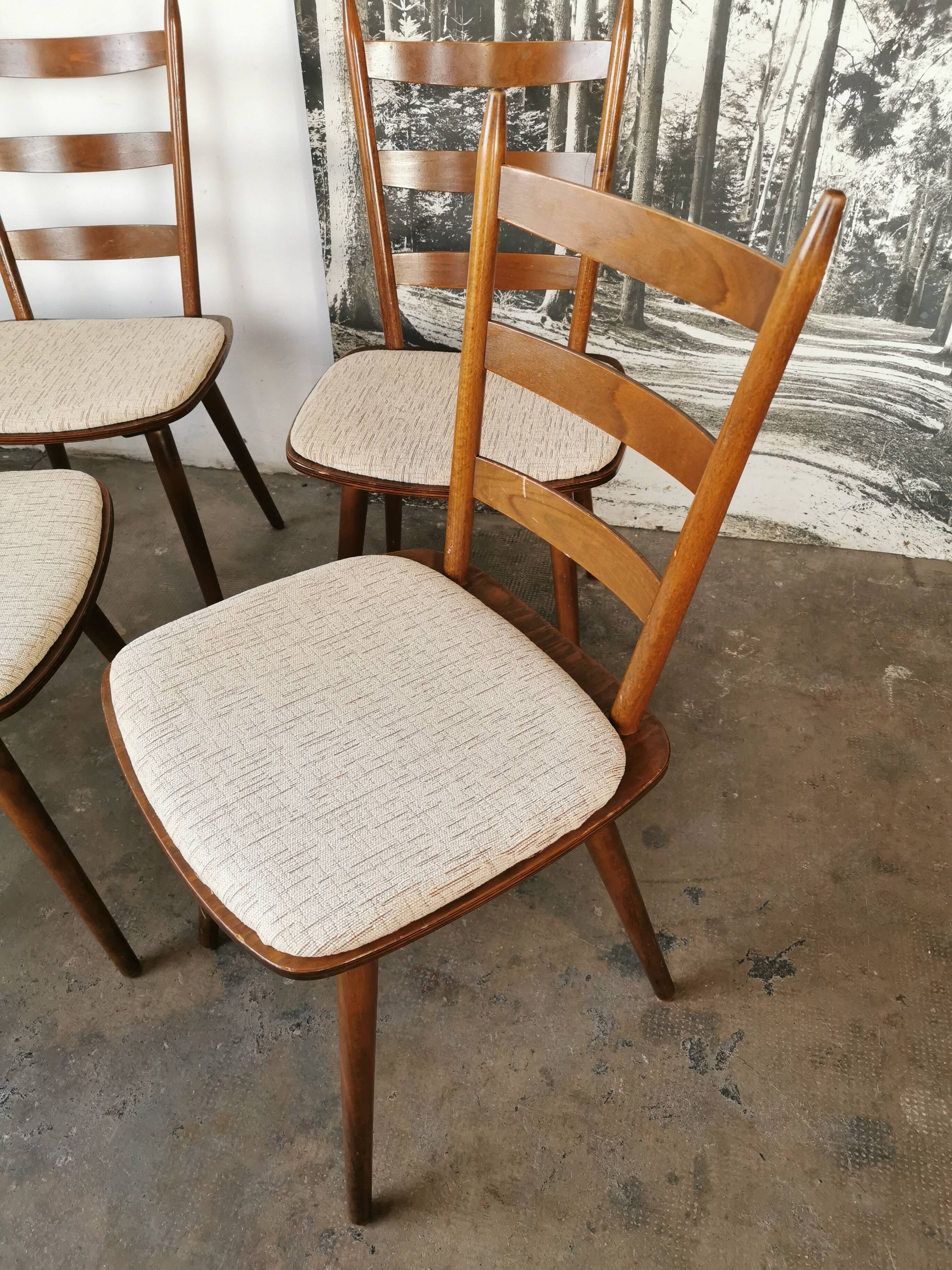 Set de 6 chaises bistrots Hiller, vers 1960