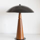 Vintage lamp Aluminor wooden foot art style vintage art deco 80s
