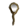 Patinated wooden Florentine hand mirror