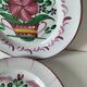 Pair of hand-painted antique plates – Rustic-chic floral decor