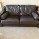 Convertible leather sofa