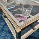 Vintage gold and silver coffee table