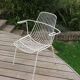 Chaise de jardin en métal blanc du milieu du siècle des années 1960