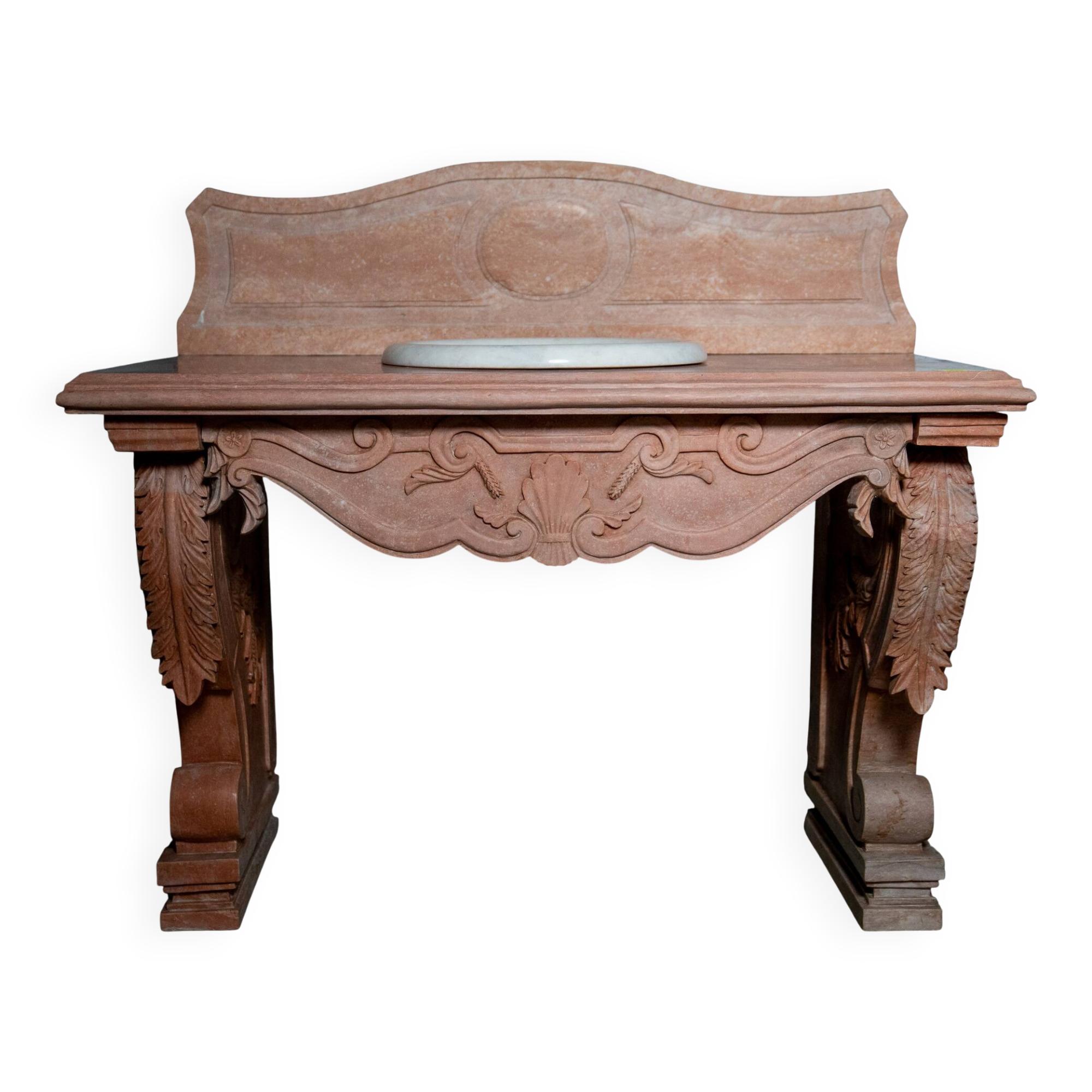 Louis XV style marble vanity unit