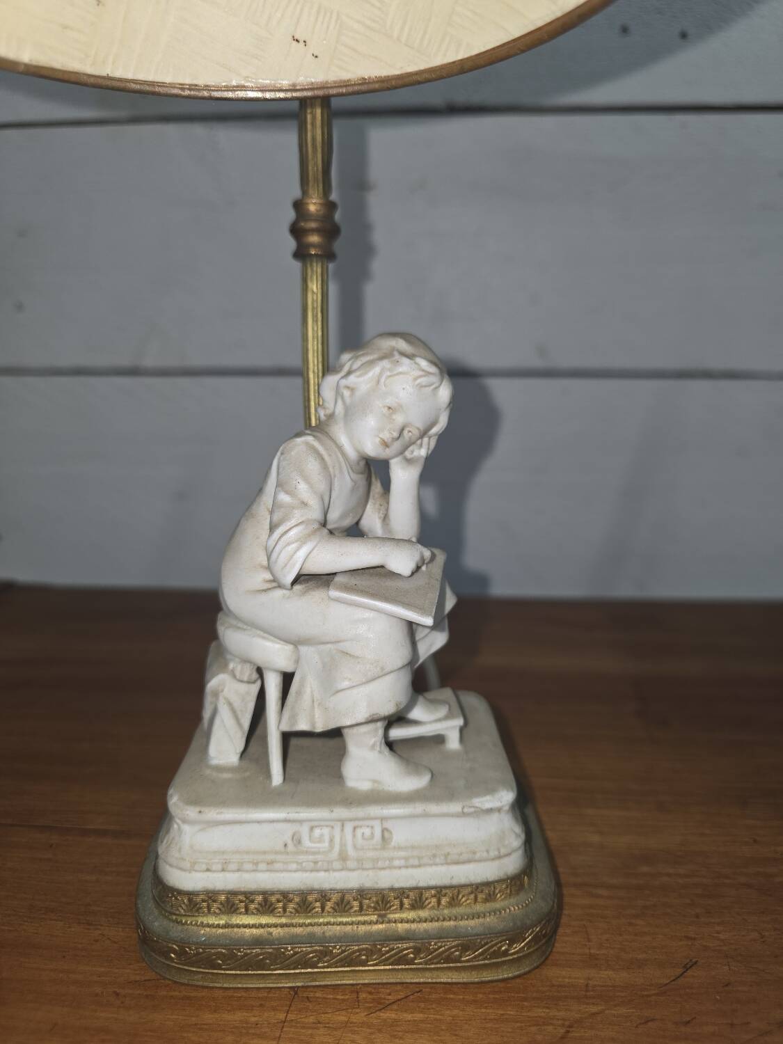 Pair of Louis XVI style bedside lamps, late 19th century