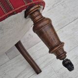 1950s, Danish lounge chair, original condition, red furniture wool.
