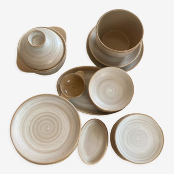 Service 44 pieces Niderviller stoneware