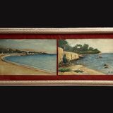 Daloni, pair of watercolors of the Mediterranean seaside, 20th century frame