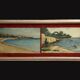 Daloni, pair of watercolors of the Mediterranean seaside, 20th century frame
