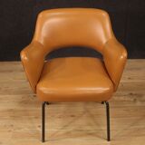 Italian design armchair in faux leather