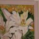 Original Swedish oil on panel from the mid-century – white lilies