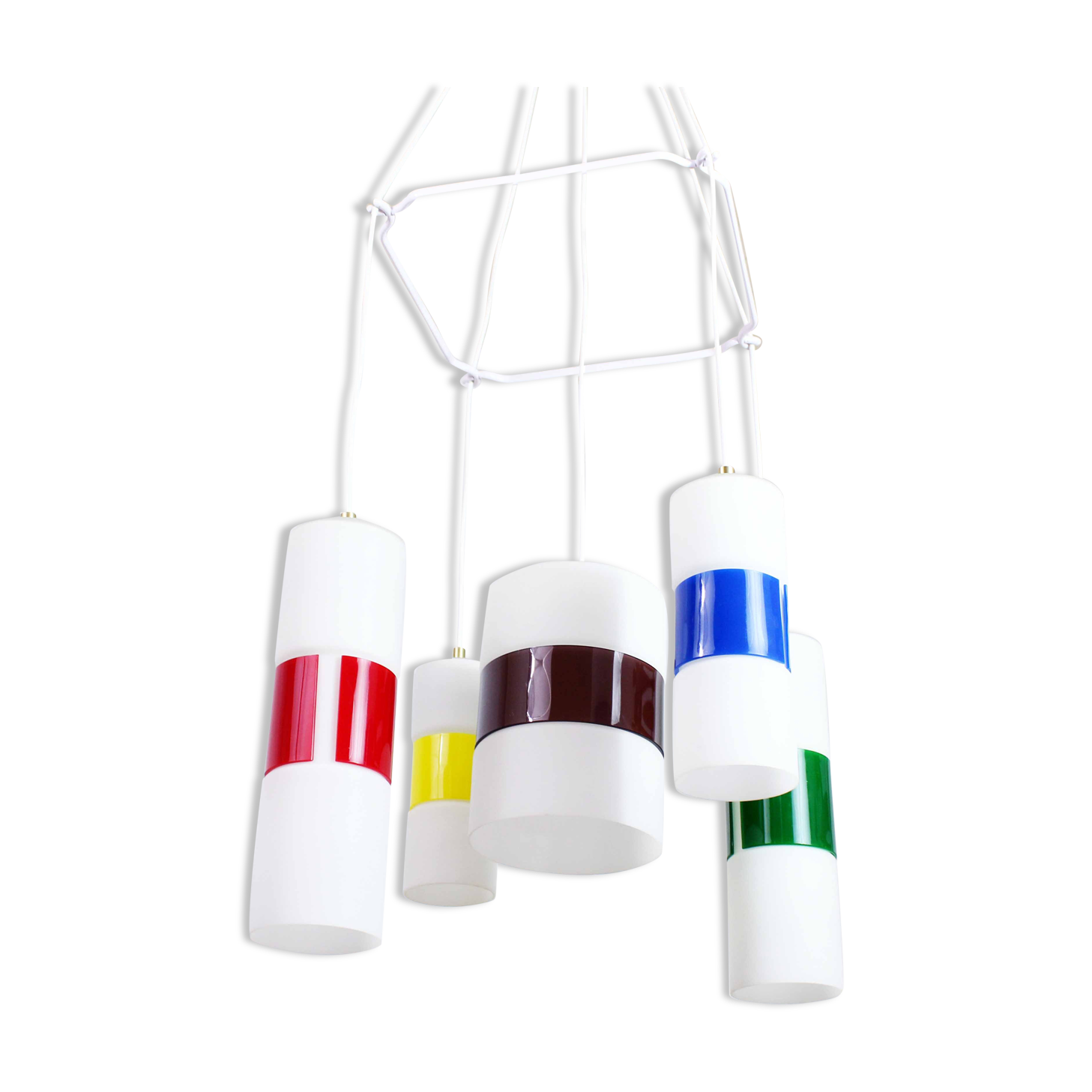 Chandelier with vintage suspensions