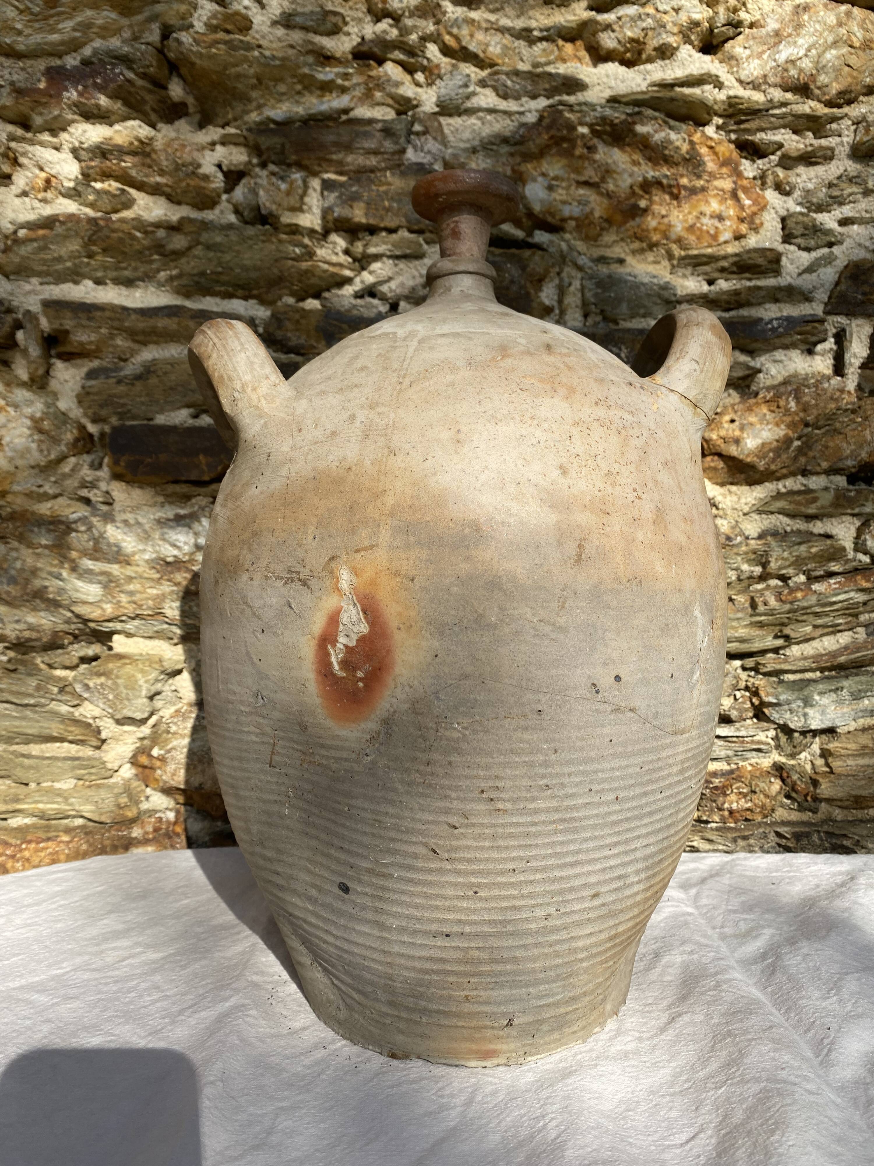 Old terracotta jar