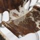 Vintage dining room chairs chrome and cowhide by Parravicini Fratelli