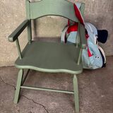 Fauteuil enfant design vintage vert