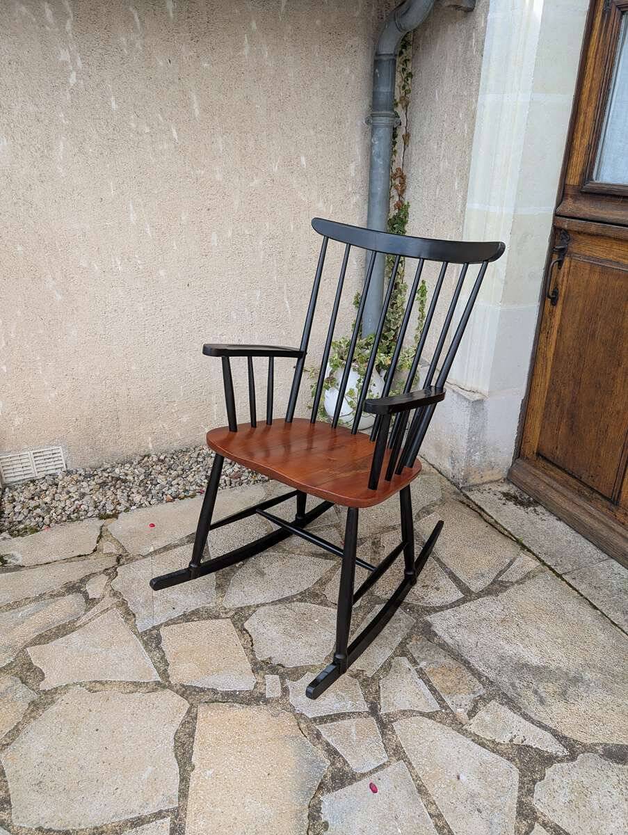 Vintage Scandinavian rocking chair