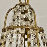 Brass balloon chandelier and glass beads
