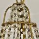 Brass balloon chandelier and glass beads