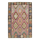 7x10 Geometric Handmade Vintage Rug, 207x311Cm