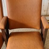 Pair of vintage cinema armchairs