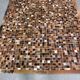 Tapis en cuir de vache vintage en patchwork, années 1970