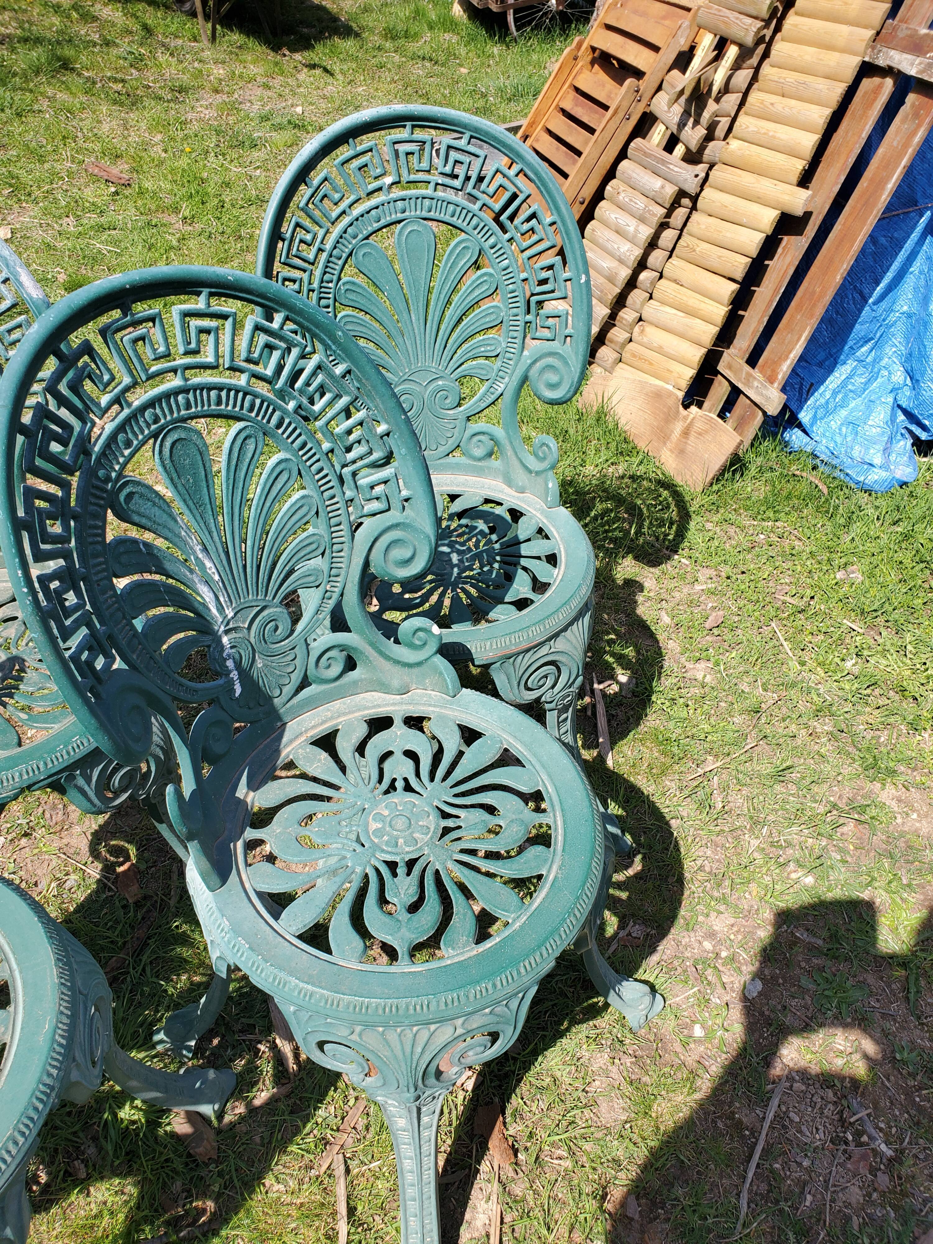 Garden chairs cast aluminum