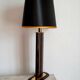 Lampe écaille Hollywood Regency noir et or