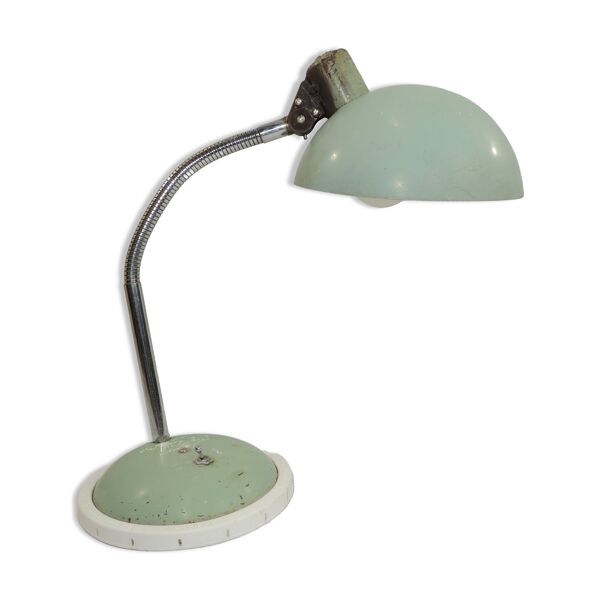 Lampe de bureau orientable en métal vert d’eau, années 50 — Beyit
