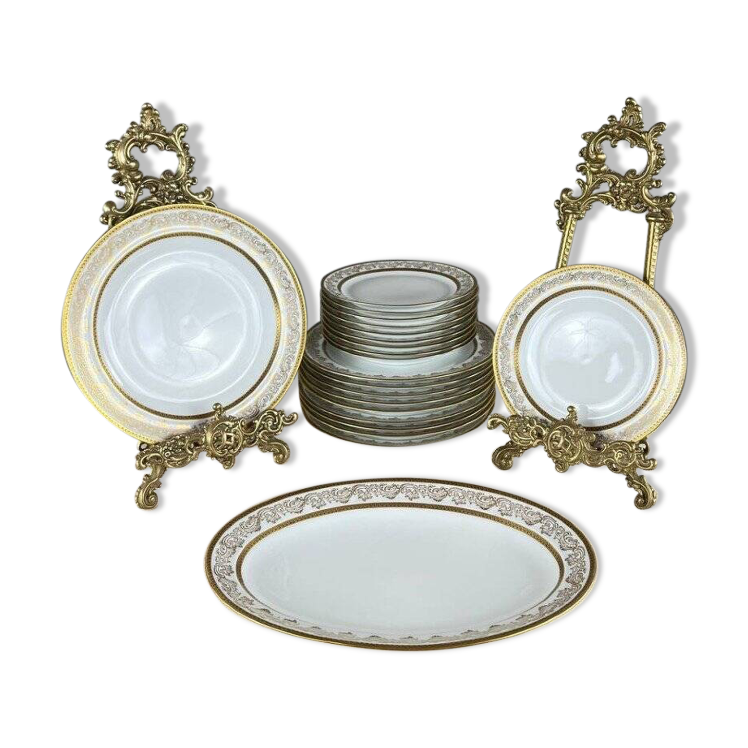 25 Piece Limoges Porcelain Service, 20th Century