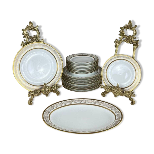 Service 25 Pièces En Porcelaine De Limoges, XXe Siècle