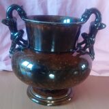 Vase en céramique émaillée de style Sarreguemines