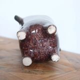 Brutalist vase Accolay signed – French studio pottery from the 1960s