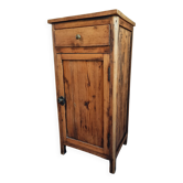 Petit meuble de rangement vintage en pin – Ancien meuble d’atelier français
