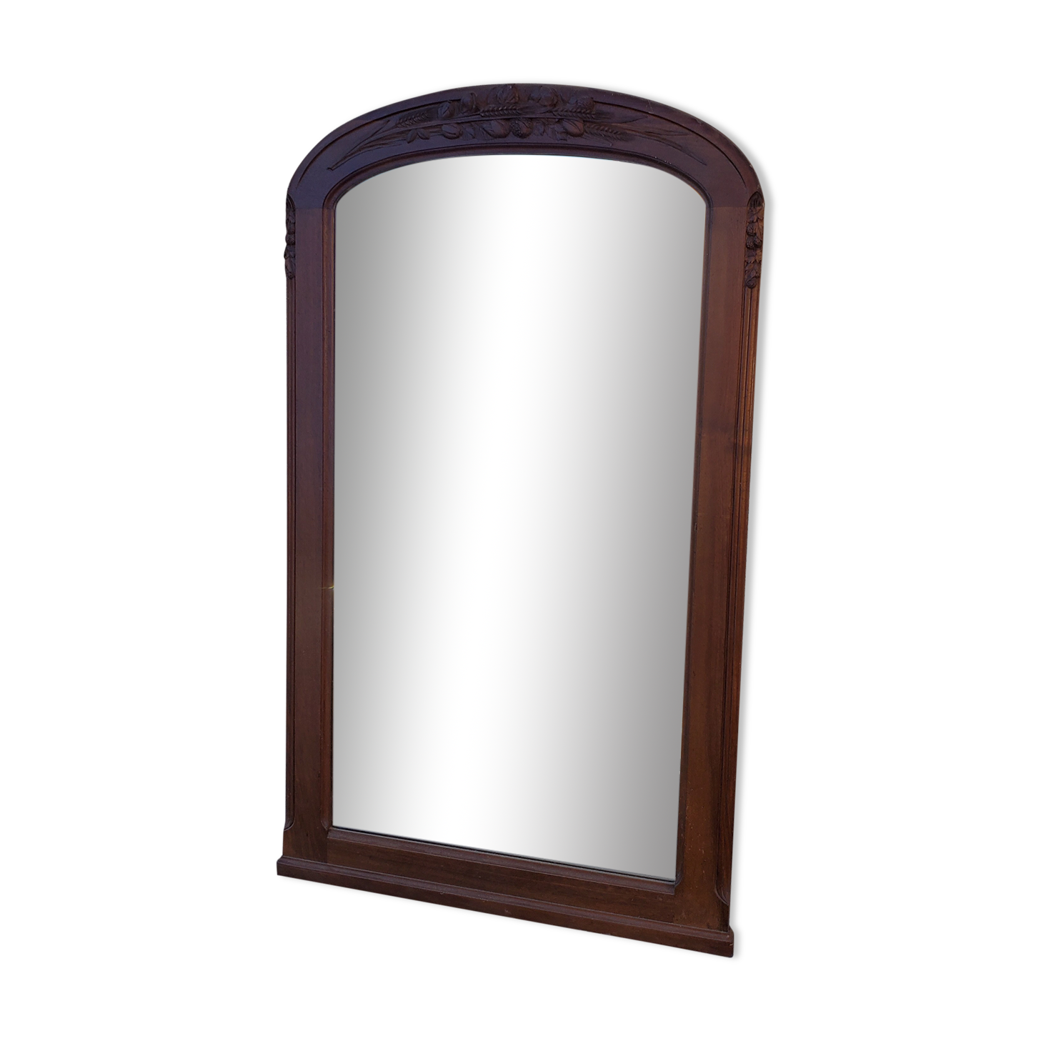Mirror beveled mirror wooden frame