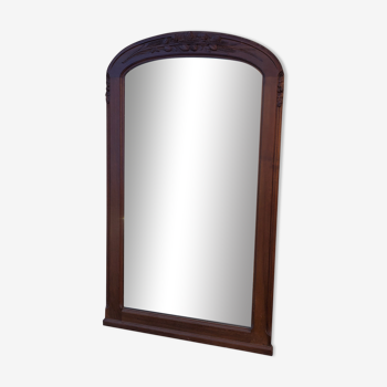 Miroir glace biseautée  cadre bois