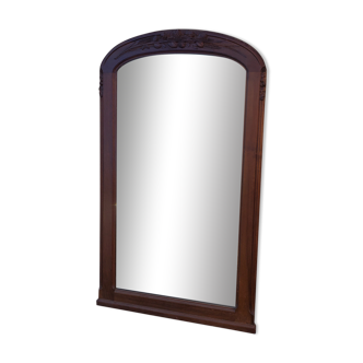 Mirror beveled mirror wooden frame