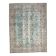 1970s Vintage Persian Handmade Wool Cotton Light Blue Area Rug 285x383