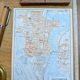 Southampton, Angleterre, plan original imprimé en 1913.