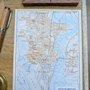 Southampton, England, original map printed in 1913.