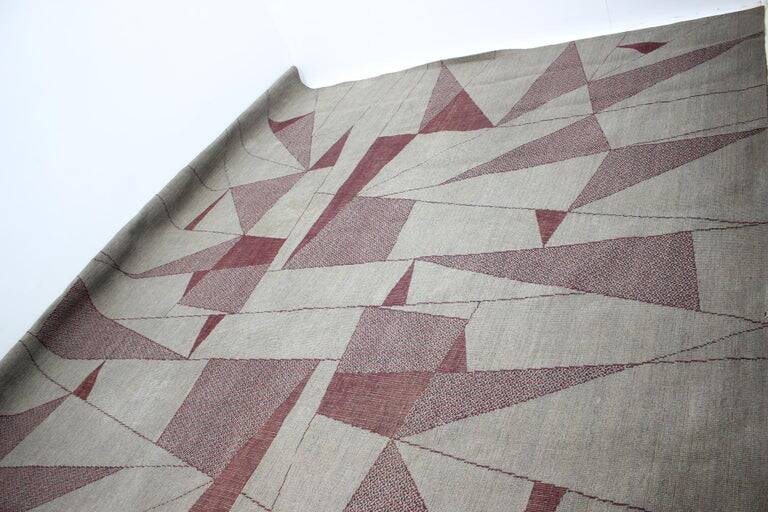 Unique Big Extra Large Abstract Design Geometric Carpet / Rug, 1950s