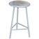 Round industrial stool in grey metal - mid-century style from the 1960s