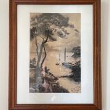 Indian ink painting on paper 1927