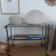 Metal and vintage brass dessert-console