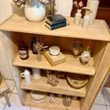 Raw wood display cabinet