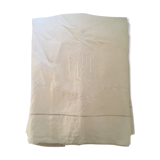 Old linen sheet monogrammed A M