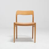 Modern Scandinavian oak chairs by N.O. Muller for J.L. Mollers 1970s