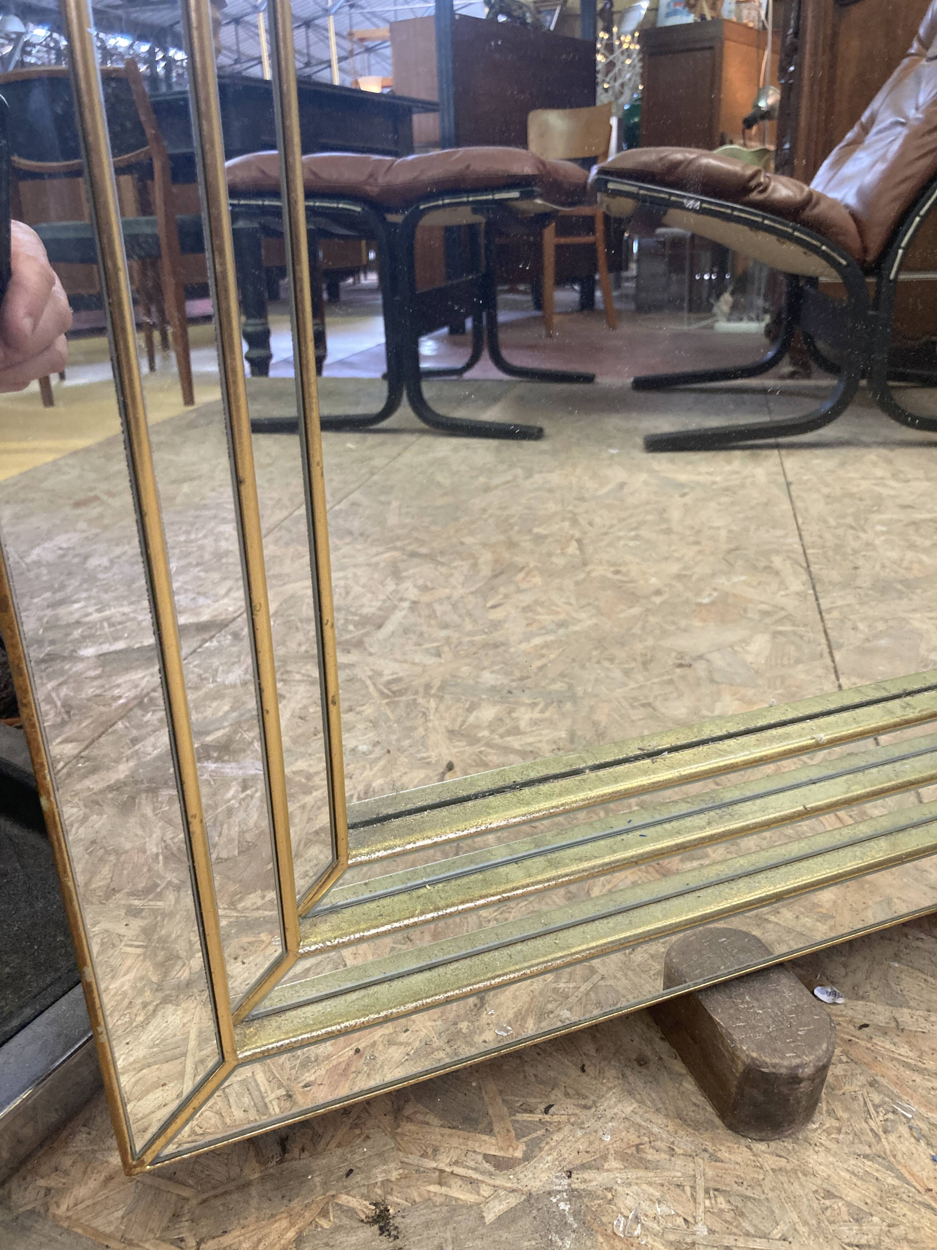 Art Deco Style Faceted Mirror - 95 x 95